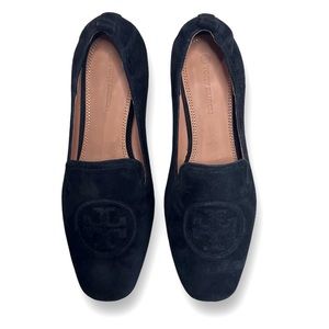 TORY BURCH NEW BLack Suede BALLET FLATS NWOB Size. 9.5